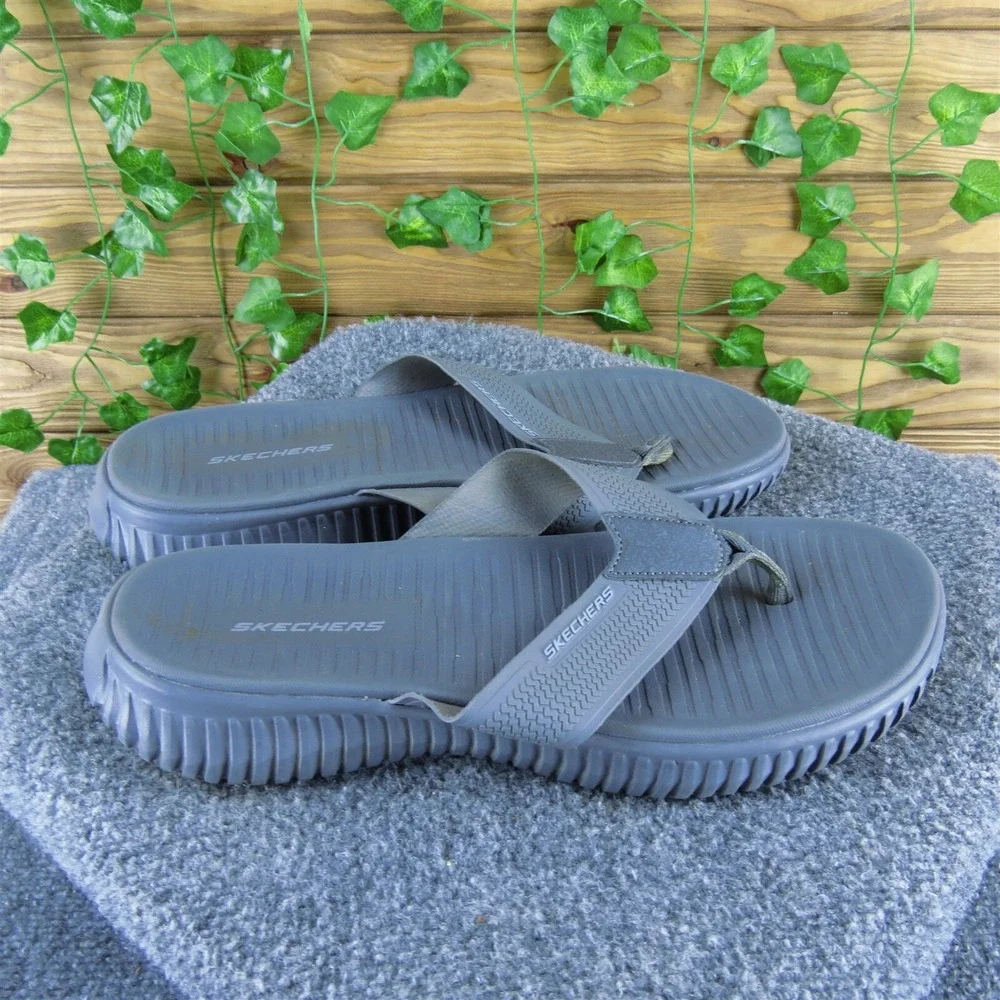 Skechers Men's Elite Flex Highcoast Flip Flop Gray Synthetic 11 Gently Used 2025